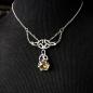 Preview: zarte keltische Kette mit Citrin