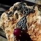 Preview: Keltische Kette mit Triquetra und echtem Rubin