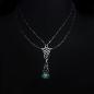 Preview: Collier mit Doppelkette und Smaragd