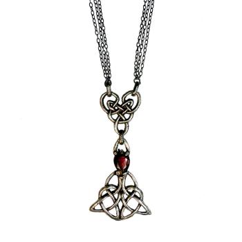 collier-keltische-knoten-granat