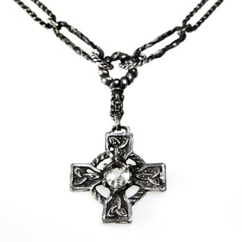 Keltisches Kreuz, Collier mit Quartz