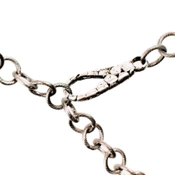Körperschmuck mit keltischen Knoten und Hessonit Granaten, Unikat