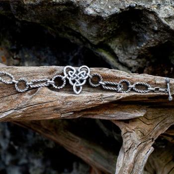 Armband mit Herz, keltisch