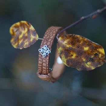 Lederarmband mit Slider aus Edelstahl