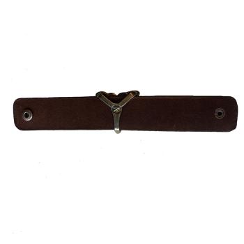 Lederarmband mit Triquetra im "antique style"