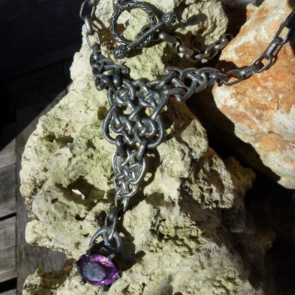 keltische knotenkette mit amethyst