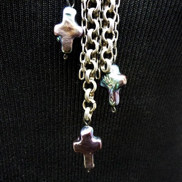 Tassel Collier mit keltischen Knoten und Rubin