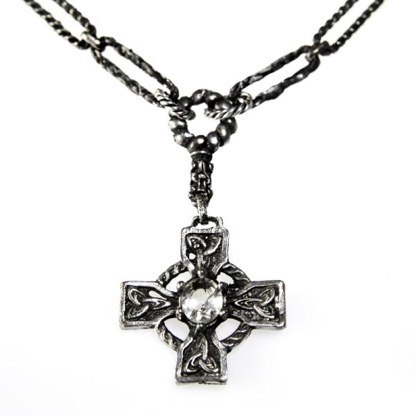 Keltisches Kreuz, Collier mit Quartz