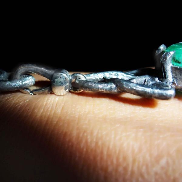 Handschmuck "click" mit Smaragd