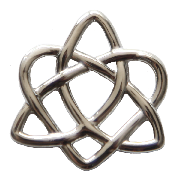 Herzknoten, Triquetra aus Edelstahl