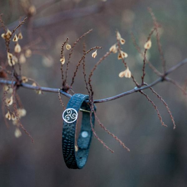 Lederarmband mit Slider aus Edelstahl