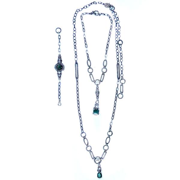Keltischer Körperschmuck 3in1 mit Smaragd