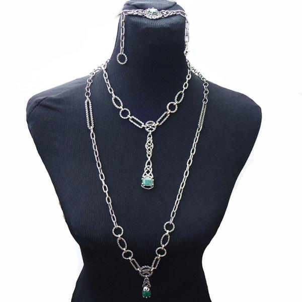 Keltischer Körperschmuck 3in1 mit Smaragd