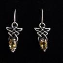 Keltische Ohrringe mit Citrin